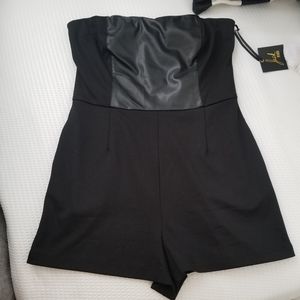 NEW BB Dakota Faux Leather Romper